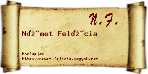Német Felícia névjegykártya